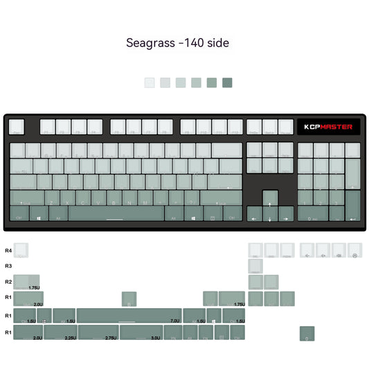 Seagrass Keycap Gradient Translucent Keyboard