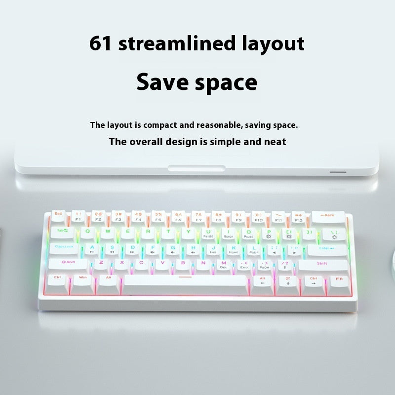 Small Bluish Black Black Tea Shaft Wired Hot Plug Computer