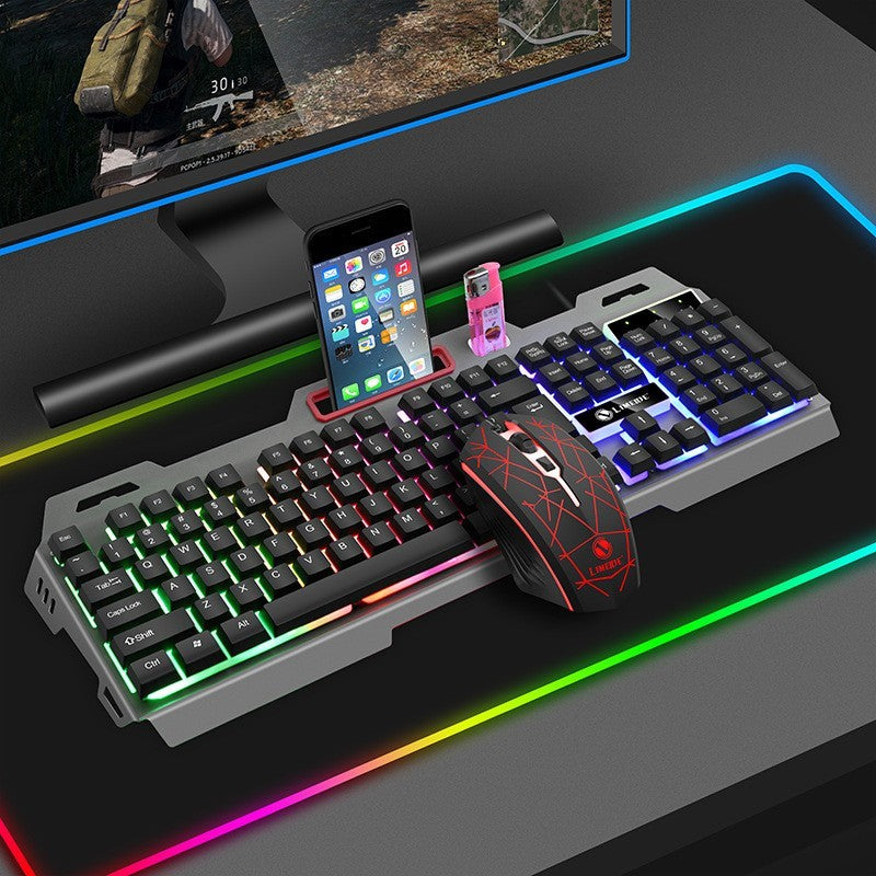 Game Luminous Keyboard Mouse Suit E-sports Machinery